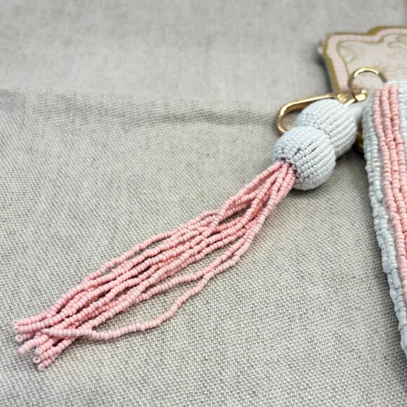 Wandering Moon Croissants Viral Beaded Bag - Pink, White and Tan - Picture 3 of 6